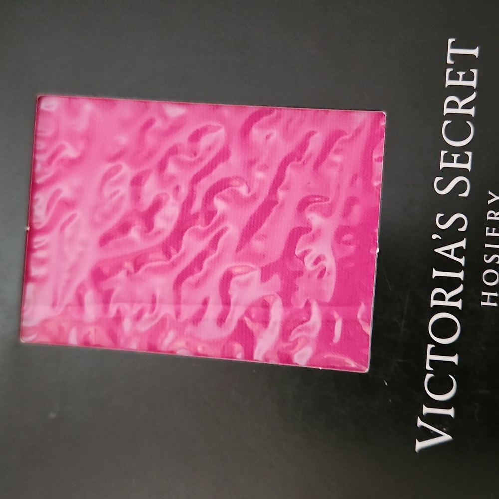 Victoria's Secret Hosiery with Lace Top Crystal Heart PINK THIGH HIGHS